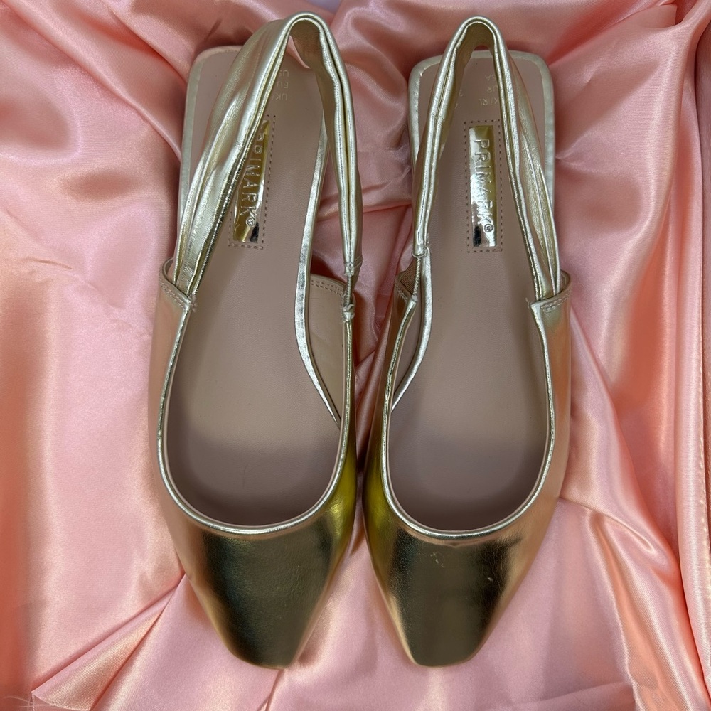 PRIMARK Gold Slingback Flats 🥿